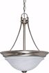 Picture of NUVO Lighting 60/590 Triumph - 3 Light - 16" - Pendant (Convertible) - with Sculptured Glass Shades