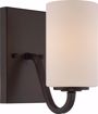 Picture of NUVO Lighting 60/5901 Willow - 1 Light Vanity Fixture with White Glass