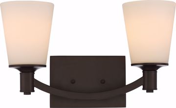 Picture of NUVO Lighting 60/5922 Laguna - 2 Light Vanity with White Glass