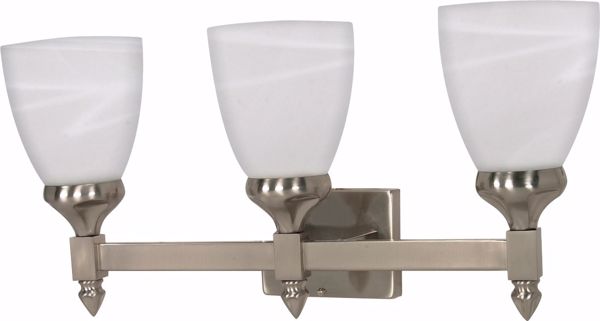Picture of NUVO Lighting 60/593 Triumph - 3 Light - 21" - Vanity - with Sculptured Glass Shades