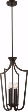 Picture of NUVO Lighting 60/5976 Laguna 4 Light Caged Pendant - Forest Bronze