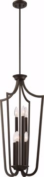 Picture of NUVO Lighting 60/5977 Laguna 6 Light Caged Pendant - Forest Bronze
