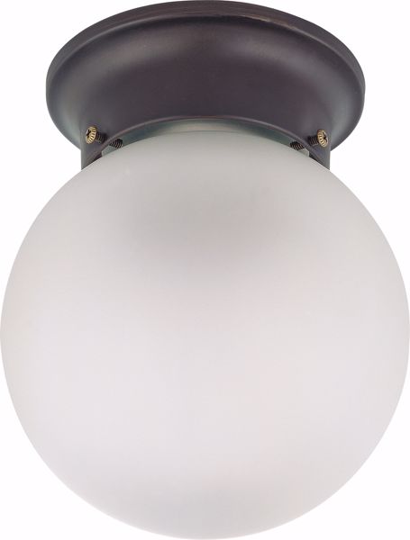 Picture of NUVO Lighting 60/6012 1 Light 6" Ceiling Mount with Frosted White Glass; Color retail packaging