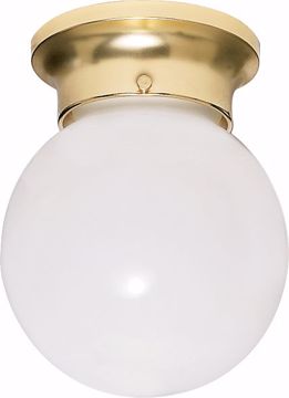 Picture of NUVO Lighting 60/6028 1 Light - 6" - Ceiling Fixture - White Ball; Color retail packaging