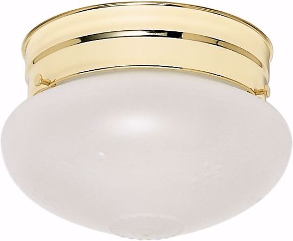 Picture of NUVO Lighting 60/6030 1 Light - 6" - Flush Mount - Small Frosted Grape Mushroom; Color retail packaging