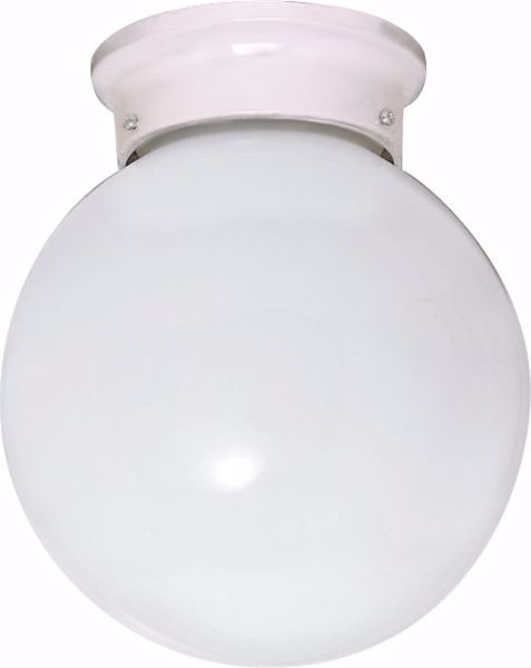 Picture of NUVO Lighting 60/6033 1 Light - 6" - Ceiling Fixture - White Ball; Color retail packaging