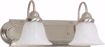 Picture of NUVO Lighting 60/6074 Ballerina - 2 Light - 18" - Vanity - with Alabaster Glass Bell Shades; Color retail packaging