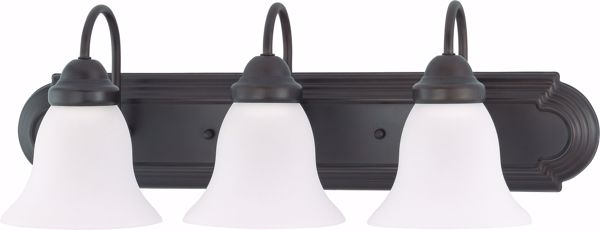 Picture of NUVO Lighting 60/6083 Ballerina - 3 Light 24" Vanity with Frosted White Glass; Color retail packaging