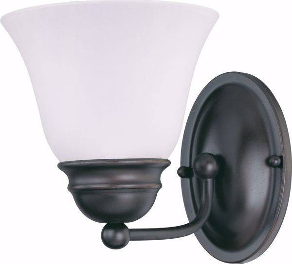 Picture of NUVO Lighting 60/6085 Empire - 1 Light 7" Vanity with Frosted White Glass; Color retail packaging