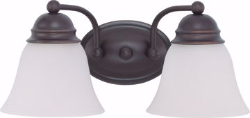 Picture of NUVO Lighting 60/6086 Empire - 2 Light 15" Vanity with Frosted White Glass; Color retail packaging