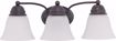 Picture of NUVO Lighting 60/6087 Empire - 3 Light 21" Vanity with Frosted White Glass; Color retail packaging