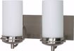 Picture of NUVO Lighting 60/612 Polaris - 2 Light - 14" - Vanity - with Satin Frosted Glass Shades