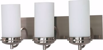 Picture of NUVO Lighting 60/613 Polaris - 3 Light - 21" - Vanity - with Satin Frosted Glass Shades