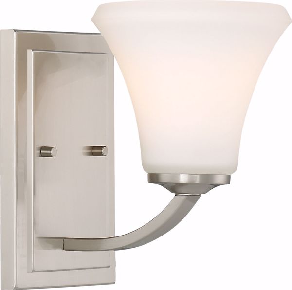 Picture of NUVO Lighting 60/6201 Fawn 1 Light Vanity Fixture - Brushed Nickel Finish