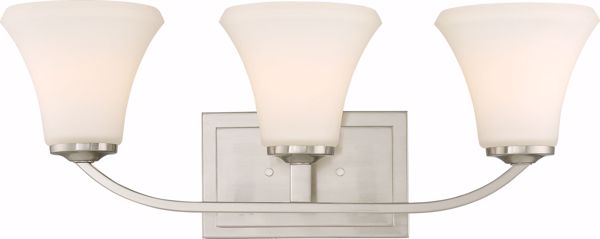 Picture of NUVO Lighting 60/6203 Fawn 3 Light Vanity Fixture - Brushed Nickel Finish