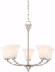 Picture of NUVO Lighting 60/6205 Fawn 5 Light Chandelier Fixture - Brushed Nickel Finish
