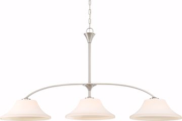 Picture of NUVO Lighting 60/6208 Fawn 3 Light Island Pendant Fixture - Brushed Nickel Finish