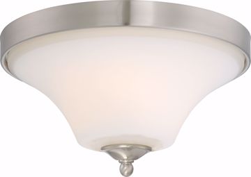 Picture of NUVO Lighting 60/6211 Fawn 2 Light Flush Mount Fixture - Brushed Nickel Finish