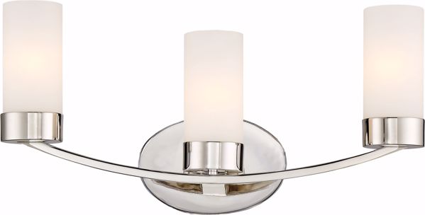 Picture of NUVO Lighting 60/6223 Denver 3 Light Vanity Fixture - Polished Nickel Finish