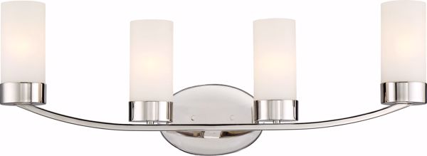 Picture of NUVO Lighting 60/6224 Denver 4 Light Vanity Fixture - Polished Nickel Finish
