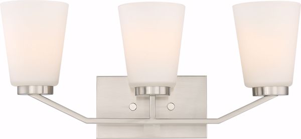 Picture of NUVO Lighting 60/6243 Nome 3 Light Vanity Fixture - Brushed Nickel Finish