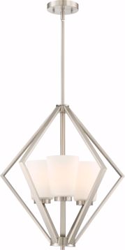 Picture of NUVO Lighting 60/6245 Nome 3 Light Pendant Fixture - Brushed Nickel Finish