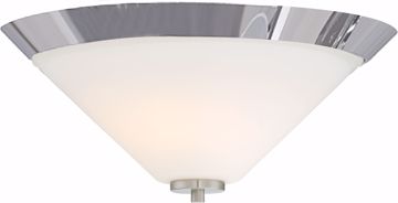 Picture of NUVO Lighting 60/6252 Nome 2 Light Flush Mount Fixture - Brushed Nickel Finish