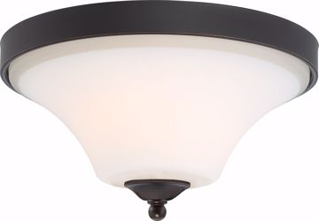 Picture of NUVO Lighting 60/6311 Fawn 2 Light Flush Mount Fixture - Mahogany Bronze Finish