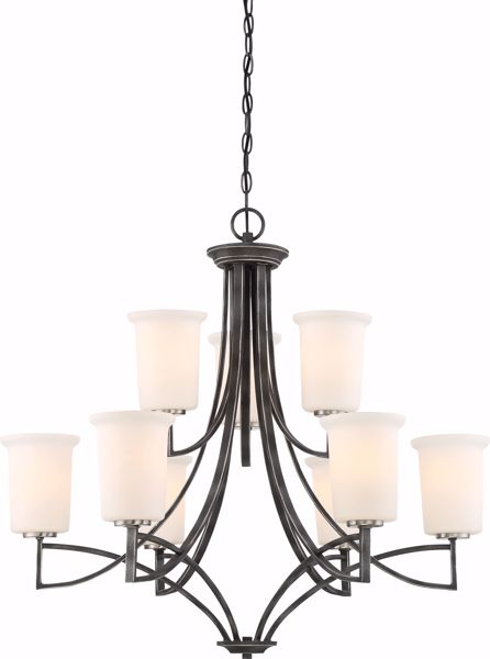 Picture of NUVO Lighting 60/6379 Chester - 9 Light Chandelier Fixture - Iron Black Finish