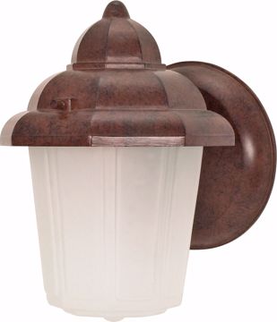 Picture of NUVO Lighting 60/640 1 Light - 9" - Wall Lantern - Hood Lantern with Satin Frosted Glass