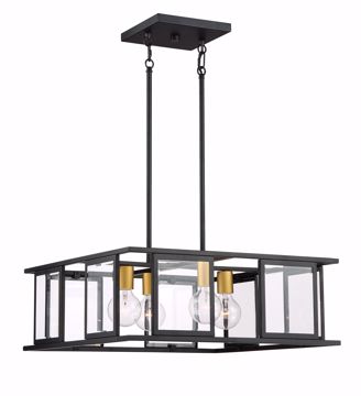 Picture of NUVO Lighting 60/6414 Payne - 4 Light Pendant With Clear Beveled Glass