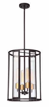 Picture of NUVO Lighting 60/6415 Payne - 4 Light Foyer Pendant With Clear Beveled Glass