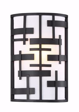 Picture of NUVO Lighting 60/6431 Lansing - 2 Light Wall Sconce With White Fabric Shade