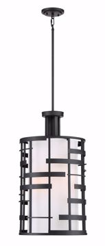 Picture of NUVO Lighting 60/6433 Lansing - 4 Light Pendant With White Fabric Shade & Opal Diffuser