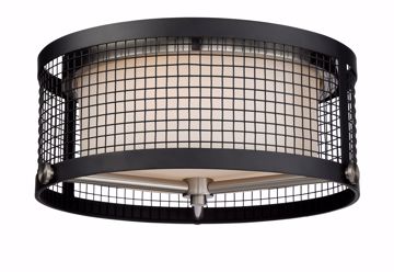 Picture of NUVO Lighting 60/6452 Pratt - 3 Light Flush Mount Fixture With White Glass