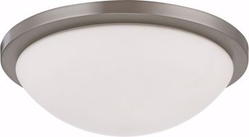 Picture of NUVO Lighting 62/1043 Button LED 13" Flush Mount Fixture - Brushed Nickel Finish - Lamps Included