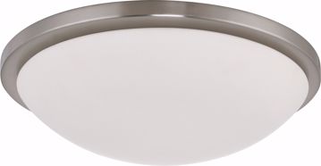 Picture of NUVO Lighting 62/1044 Button LED 17" Flush Mount Fixture - Brushed Nickel Finish - Lamp Included