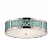 Picture of NUVO Lighting 62/142 Raindrop - Flush Dome with White Glass and removable Aquamarine insert