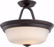 Picture of NUVO Lighting 62/374 Calvin - 2 Light Semi Flush with Satin White Glass - LED Omni Included