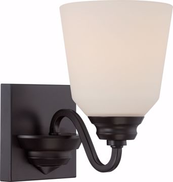 Picture of NUVO Lighting 62/376 Calvin - 1 Light Vanity Fixture with Satin White Glass - LED Omni Included