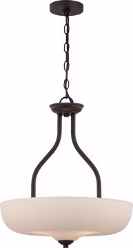 Picture of NUVO Lighting 62/395 Kirk - 3 Light Pendant with Etched Opal Glass - LED Omni Included