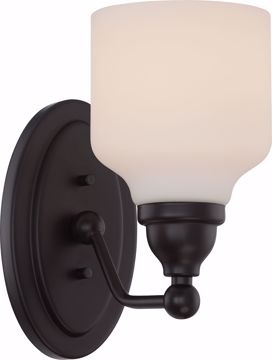 Picture of NUVO Lighting 62/396 Kirk - 1 Light Vanity Fixture with Satin White Glass - LED Omni Included