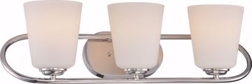 Picture of NUVO Lighting 62/408 Dylan - 3 Light Vanity Fixture with Satin White Glass - LED Omni Included