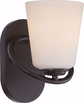 Picture of NUVO Lighting 62/416 Dylan - 1 Light Vanity Fixture with Satin White Glass - LED Omni Included