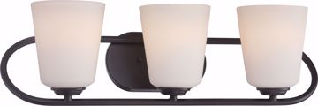 Picture of NUVO Lighting 62/418 Dylan - 3 Light Vanity Fixture with Satin White Glass - LED Omni Included