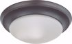 Picture of NUVO Lighting 62/787 LED Light Fixture; 12" Flush Mounted; Frosted Glass; Mahogany Bronze Finish; 120-277 Volts