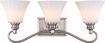 Picture of NUVO Lighting 62/803 Tess 3-Light Vanity; Brushed Nickel Finish