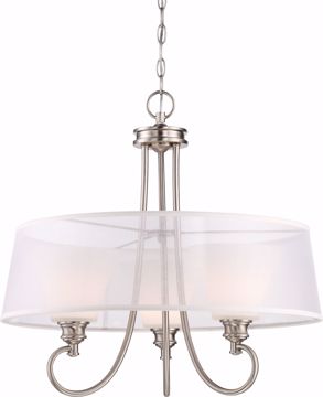 Picture of NUVO Lighting 62/807 Tess Pendant; Brushed Nickel Finish