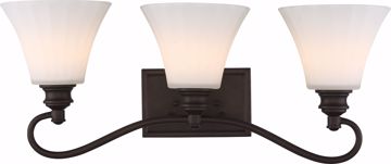 Picture of NUVO Lighting 62/903 Tess 3-Light Vanity; Aged Bronze Finish