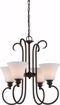 Picture of NUVO Lighting 62/904 Tess 4-Light Foyer Fixture; Aged Bronze Finish